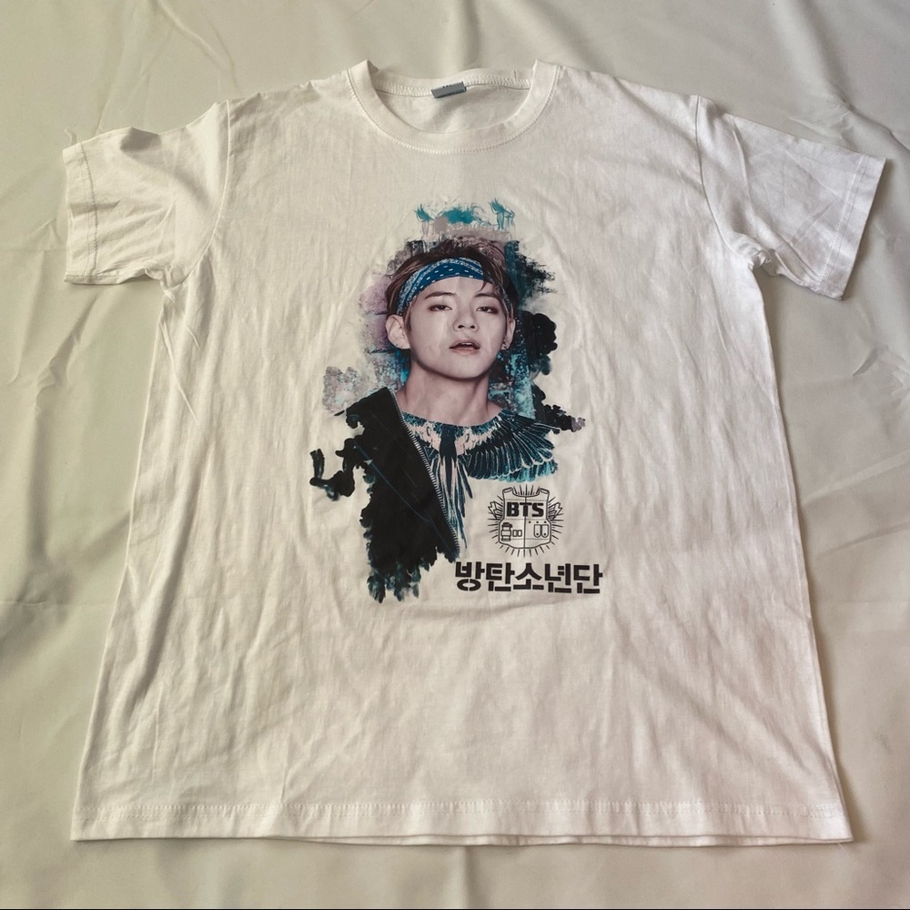 KPOP BTS V T-shirt Bangtan Boys Wings tee shirt Kim Taehyung